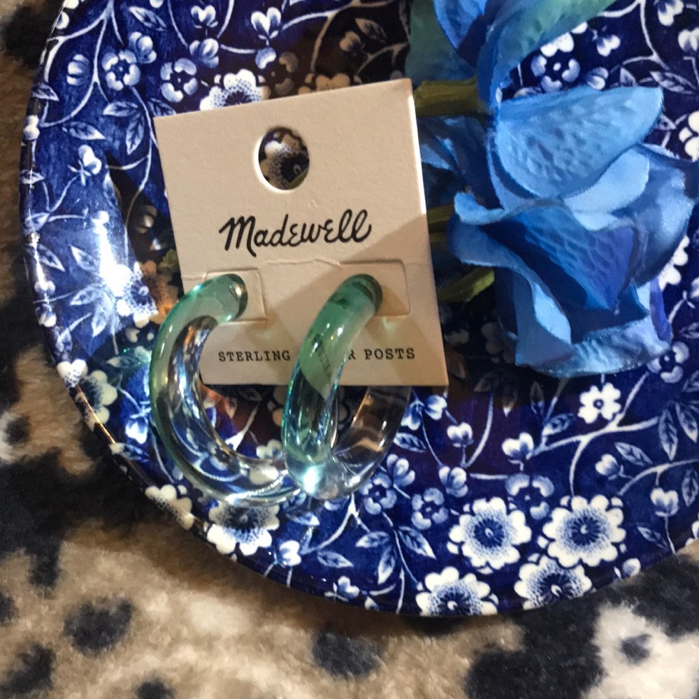 MADEWELL ACRYLIC aqua hoops/ lg/ new colors🌲